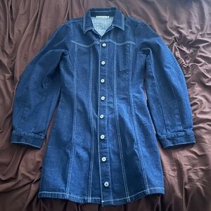 Abercrombie & Fitch Dark Blue Denim Shirtdress (Tall)